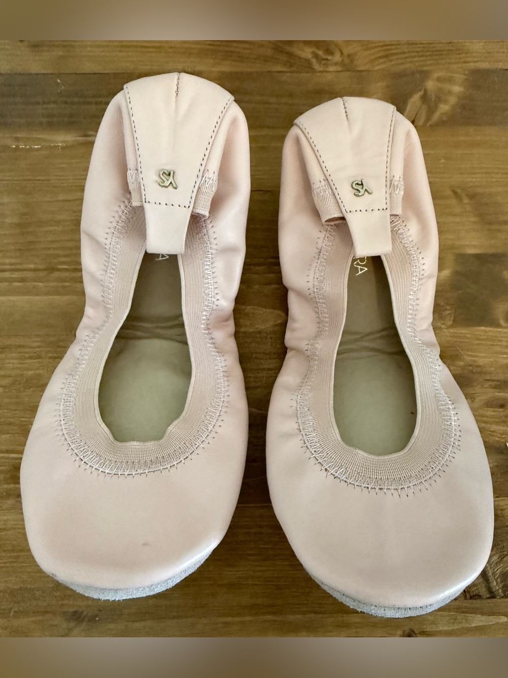 Yosi Samra Foldable Ballet Flats Size 7 Blush pink
